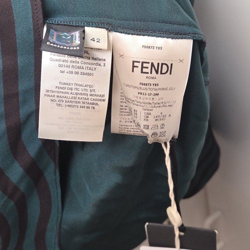 Nwt Authentic Fendi Silk Top - Picture 6 of 9
